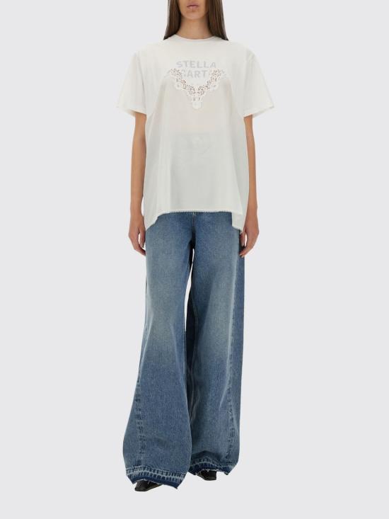 25FW 스텔라 맥카트니 반팔 티셔츠 6J04073SPZ99 9000 White - STELLA MCCARTNEY