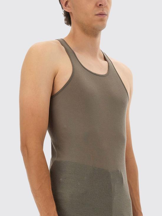 25FW 릭 오웬스 반팔 티셔츠 RU02E1150MR 34 Grey - RICK OWENS