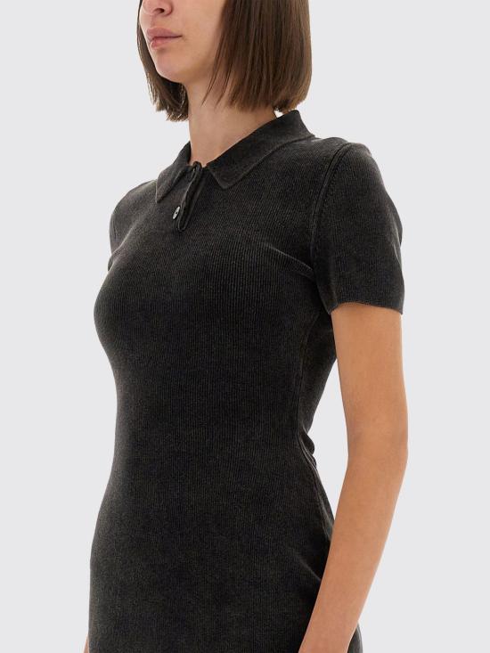 25FW 알렉산더 왕 롱 원피스 1KC3256066 011 Charcoal - ALEXANDER WANG