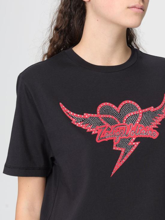 26SS 자딕앤볼테르 반팔 티셔츠 JWTS02856 011 Black - ZADIG & VOLTAIRE