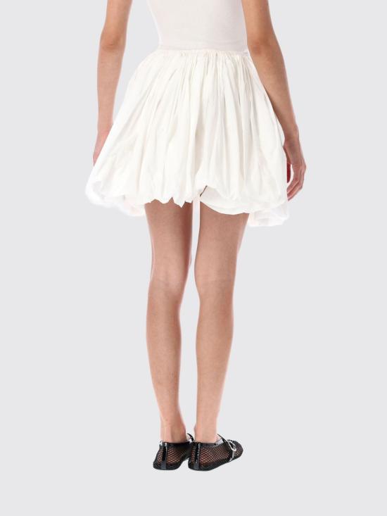 25FW 알라이아 숏 스커트 AA9J2338X074B 000 White - ALAIA