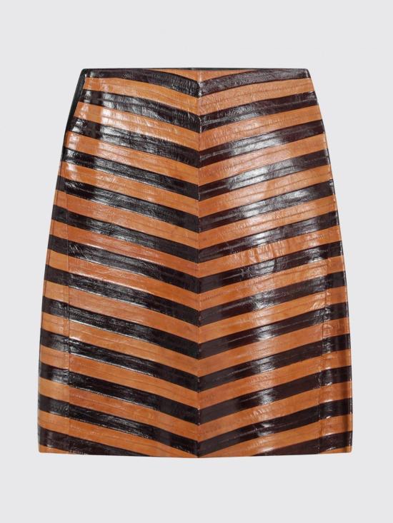 25FW 펜디 미디 스커트 FPD966AVJ7 F1TJK Brown - FENDI