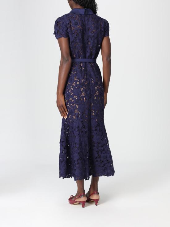 26SS 셀프 포트레이트 롱 원피스 RS26171MN NAVY Blue - SELF PORTRAIT