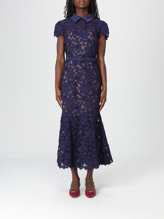 26SS 셀프 포트레이트 롱 원피스 RS26171MN NAVY Blue