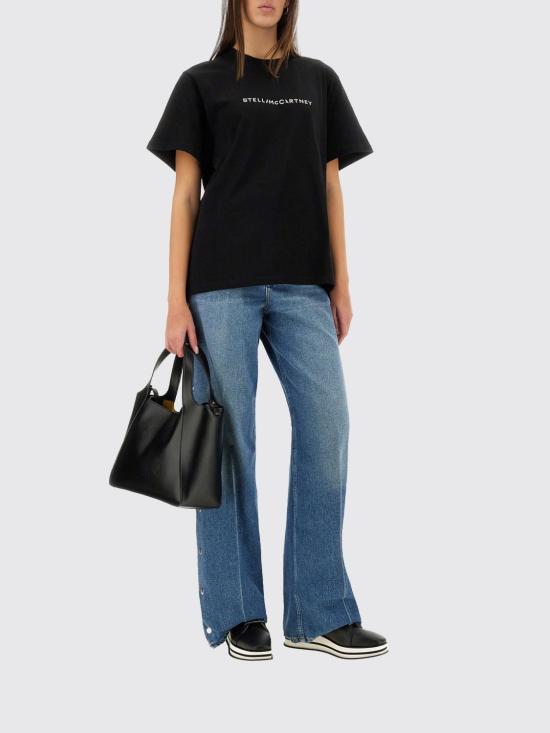 25FW 스텔라 맥카트니 반팔 티셔츠 6J01583SPY48 1000 Black - STELLA MCCARTNEY