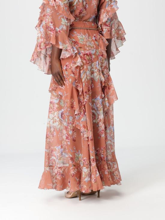 26SS 짐머만 롱 스커트 5685SRS261 CNFL Orange - ZIMMERMANN