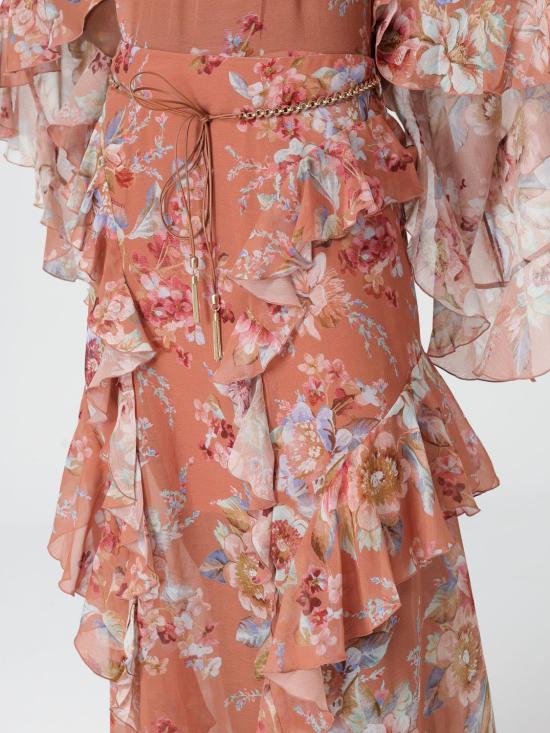 26SS 짐머만 롱 스커트 5685SRS261 CNFL Orange - ZIMMERMANN