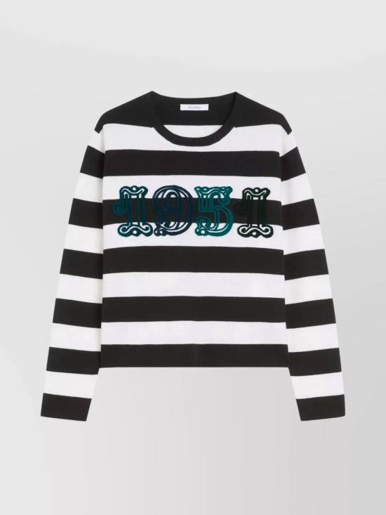 25FW 막스마라 VITERBO 버진울 스웨터 2136609100721366091600007 WHITE BLACK DOM