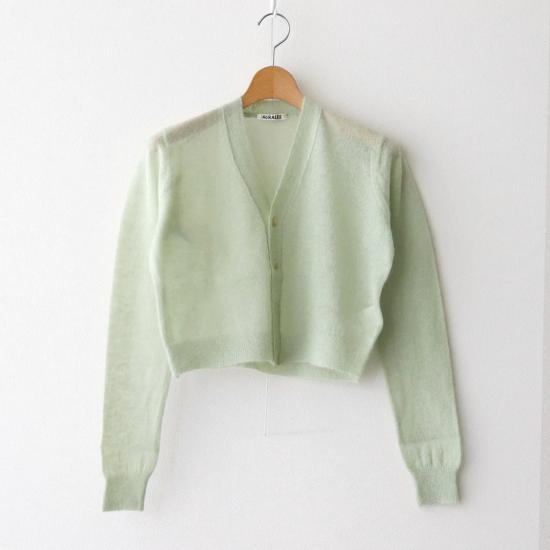  오라리 가디건 A25SC04FG LIME YELLOW DOM