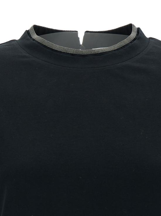 26SS 브루넬로 쿠치넬리 반팔 티셔츠 M0T18BD200C101 Black - BRUNELLO CUCINELLI