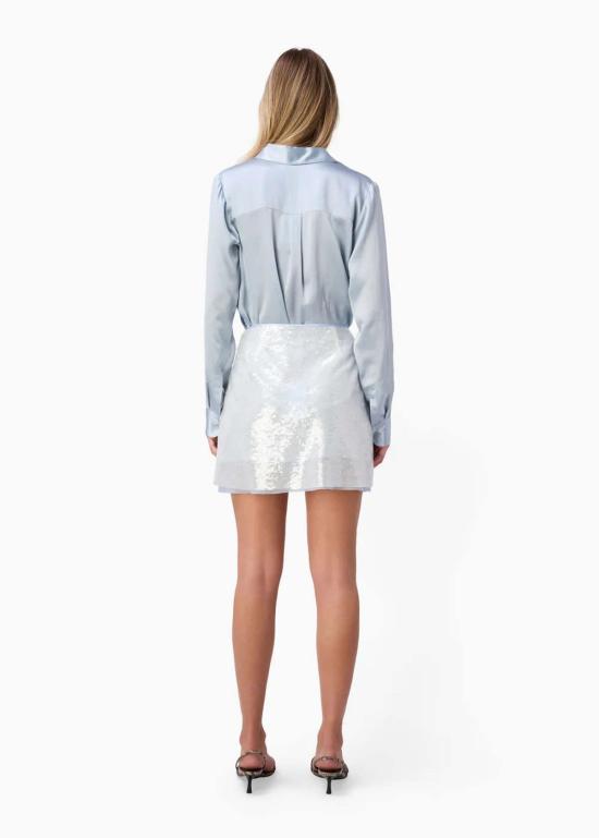  카미 뉴욕 숏 스커트 Cami Nyc Riyo 스팽글 미니 스커트 - CAMI NYC