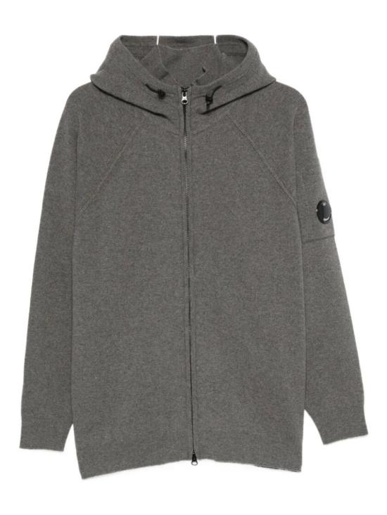  씨피 컴퍼니 램스울 GRS 후드 풀 집 스웨터 19CMKN057A110149A921 GUNMETAL DOM
