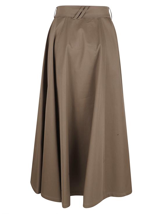 25FW 버버리 개버딘 트렌치 미디 스커트 8113541 A3324 CLAY BROWN - BURBERRY