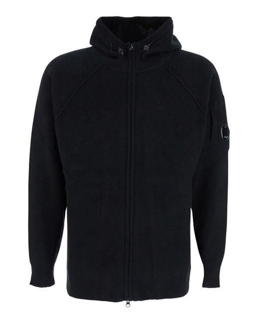 25FW 씨피 컴퍼니 램스울 GRS 후드 풀 집 스웨터 19CMKN057A110149A888 TOTAL ECLIPSE DOM