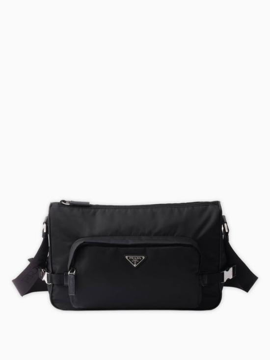 26SS 프라다 라지 리나일론 앤 사피아노 레더 숄더백 2VH191 VOOO 2DMG F0002 BLACK DOM