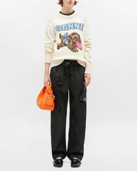  가니 스웨터 퍼피 러브 크루넥  에그렛 - GANNI