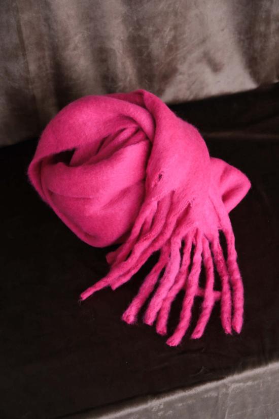  파이프앤로우 머플러/스카프 청키 솔리드 스카프 마젠타