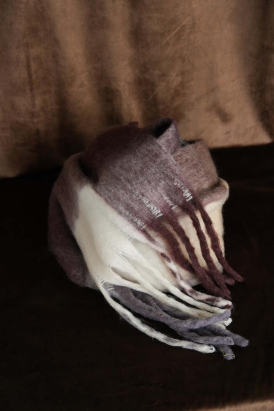  파이프앤로우 머플러/스카프 청키 플레이드 스카프 차콜