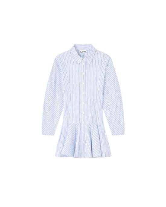  가니 원피스 스트라이프 셔츠 드레스 라벤더 러스터