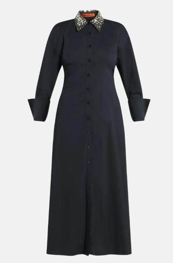  사이먼밀러 롱 원피스 사이먼 밀러 로치 장식 맥시 드레스 - SIMONMILLER