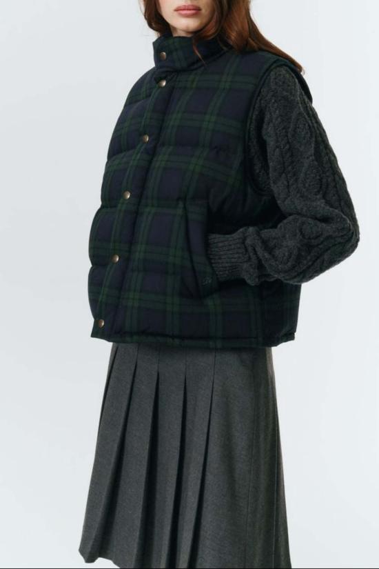  던스트 미디 스커트 플란넬 플리츠  멜란지 그레이 - DUNST