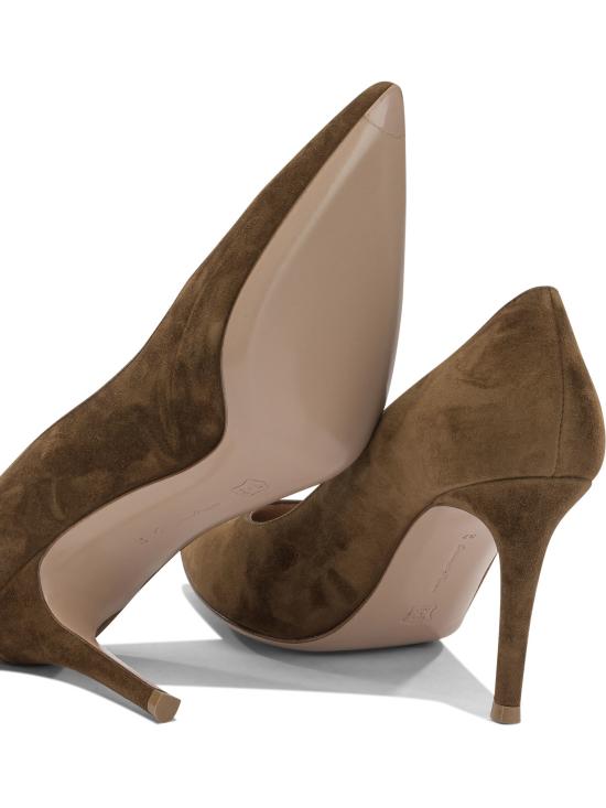 26SS 지안비토로시 뮬/슬리퍼 G2458085RICCAMTEXA Brown - GIANVITO ROSSI