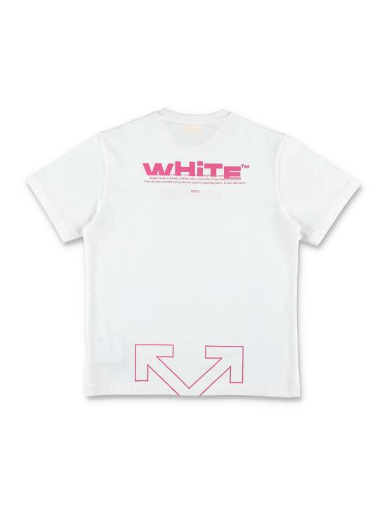 25FW [키즈] 오프화이트 폴로 셔츠 OGAA001F25JER002 0132 WHITE - OFF WHITE