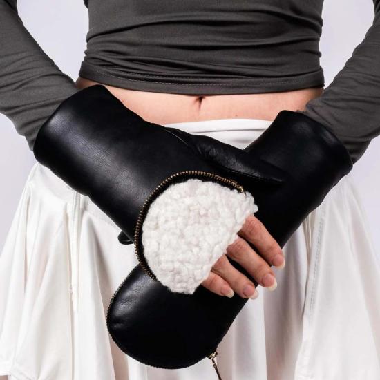  Aristide 장갑 아리스티드 지퍼 프런트 미튼