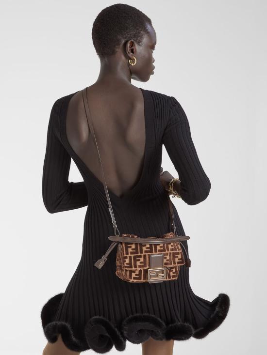 25FW 펜디 크로스백 8BS105AT14F0L1B DARK BROWN DOM - FENDI