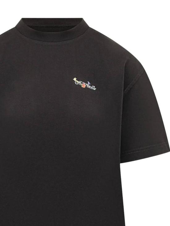 25FW 오프화이트 반팔 티셔츠 OWAA089F25JER0011001 BLACK - OFF WHITE