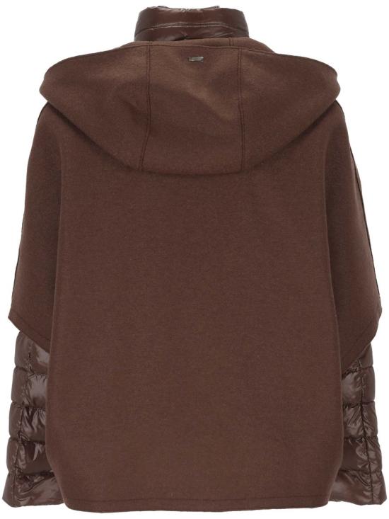 25FW 에르노 펠트 울 & 울트라라이트 나일론 리조트 케이프 PI00154DR333728810 FONDENTE - HERNO