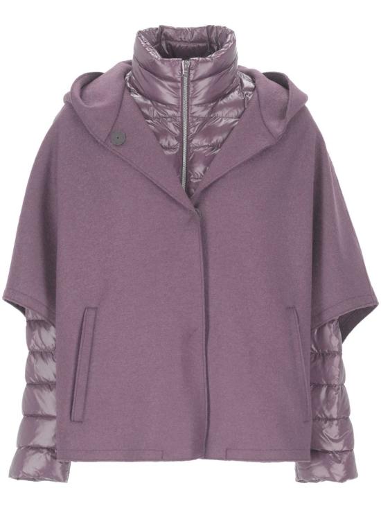 25FW 에르노 펠트 울 & 울트라라이트 나일론 리조트 케이프 PI00154DR333724400 LILLA LIGHT