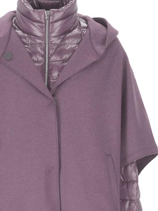 25FW 에르노 펠트 울 & 울트라라이트 나일론 리조트 케이프 PI00154DR333724400 LILLA LIGHT - HERNO