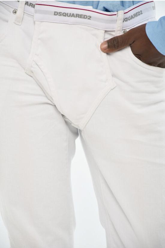  디스퀘어드2 데님 팬츠 S71LB1321 S30733 100 White - DSQUARED2