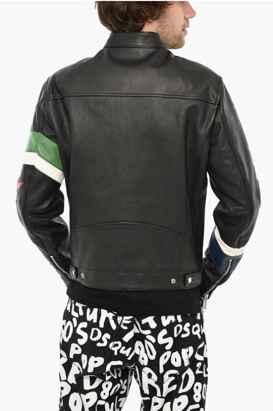  디스퀘어드2 가죽 자켓 S71AN0452 SY1628 900 Black - DSQUARED2