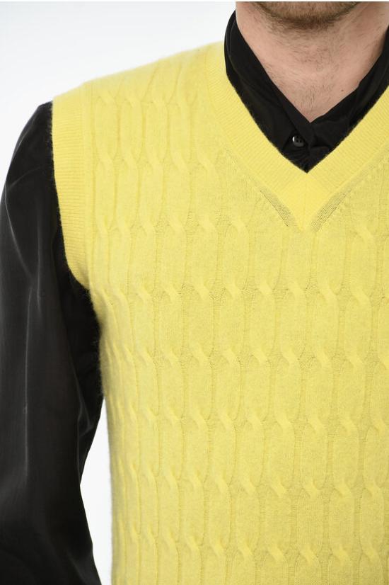  디스퀘어드2 니트 베스트 S74HA1381 S18309 172 Yellow - DSQUARED2