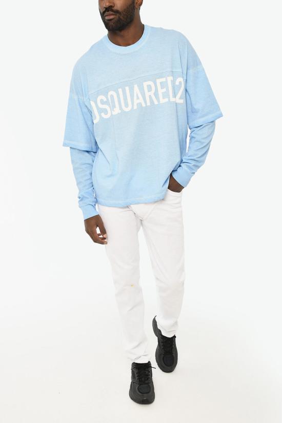  디스퀘어드2 반팔 티셔츠 S71GD1345 S22507 472 Blue - DSQUARED2