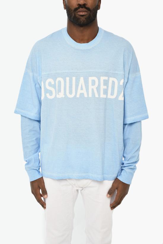  디스퀘어드2 반팔 티셔츠 S71GD1345 S22507 472 Blue