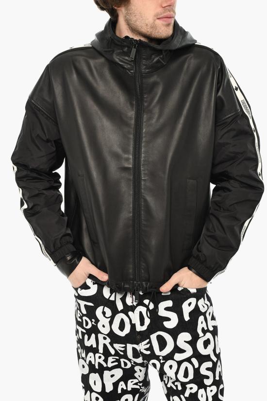  디스퀘어드2 가죽 자켓 S74AM1253 SY1491 900 Black