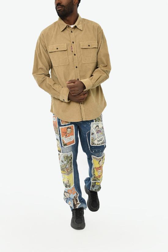  디스퀘어드2 긴팔 셔츠 S74DM0874 S54097 111 Beige - DSQUARED2