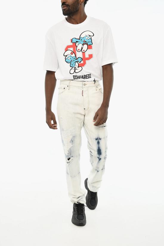  디스퀘어드2 데님 팬츠 S71LB1407 S30309 470 Bianco Blu - DSQUARED2