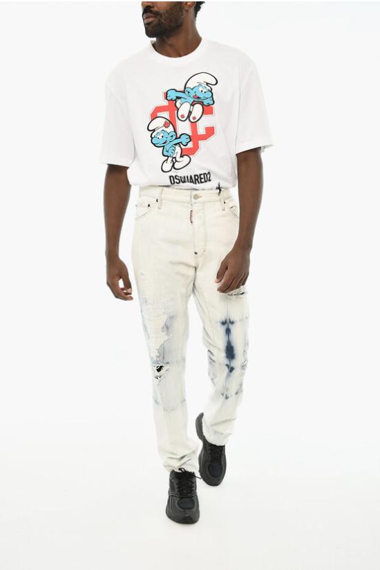  디스퀘어드2 데님 팬츠 S71LB1407 S30309 470 Bianco Blu - DSQUARED2