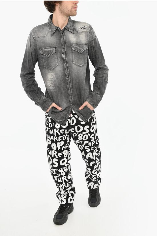  디스퀘어드2 데님 셔츠 S74DM0796 S30824 900 Gray - DSQUARED2