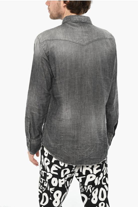  디스퀘어드2 데님 셔츠 S74DM0796 S30824 900 Gray - DSQUARED2