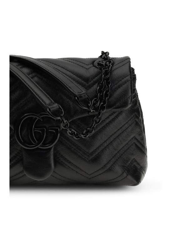 26SS 구찌 GG 마몽 스몰 숄더백 855371AAFS1 1000 BLACK - GUCCI