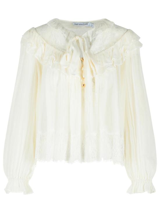 26SS 셀프 포트레이트 블라우스 RS26 192T WWHITE White