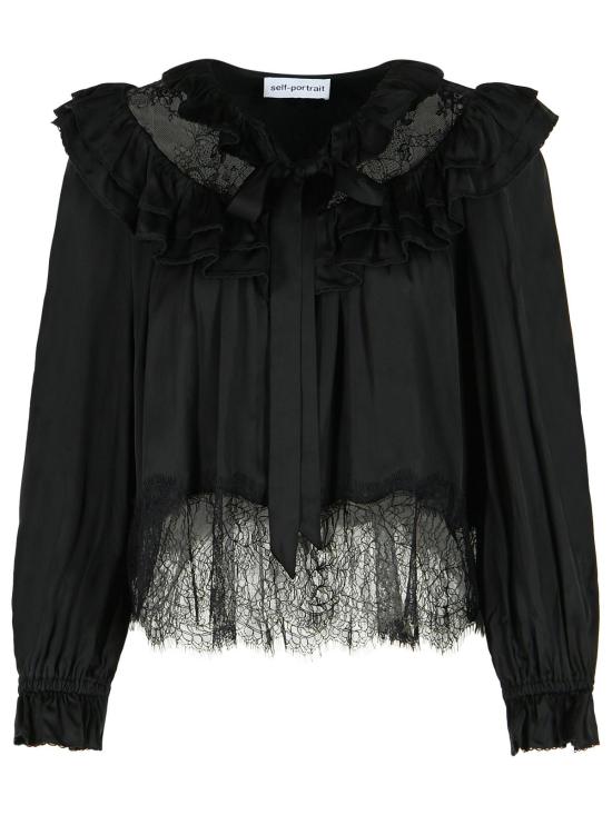 26SS 셀프 포트레이트 블라우스 RS26 192T BBLACK Black