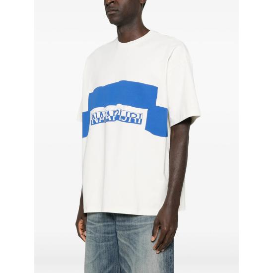 26SS 나파피리 반팔 티셔츠 NP0A4HATN1A1 WHISP WHITE BLUE - NAPAPIJRI