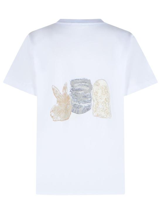 26SS 가니 애니멀 프린트 티셔츠 A1050029151 White - GANNI