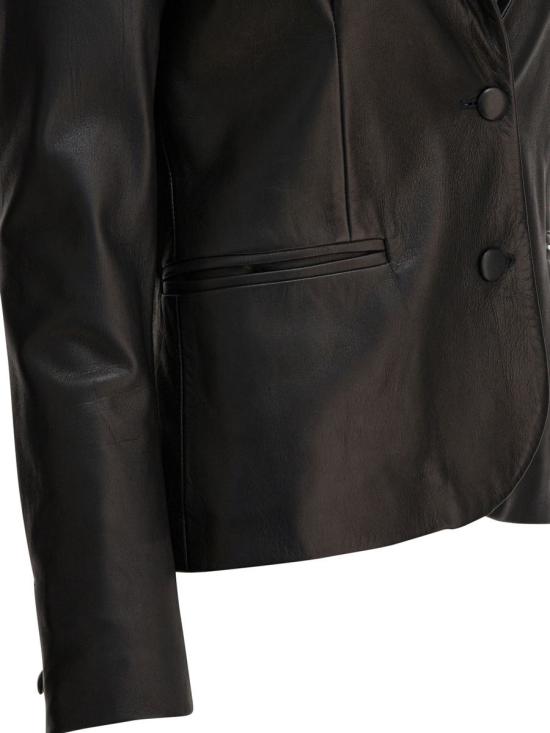 25FW 셈퍼 아우터 BLAZER LEATHER BLACK Black - SEMPER